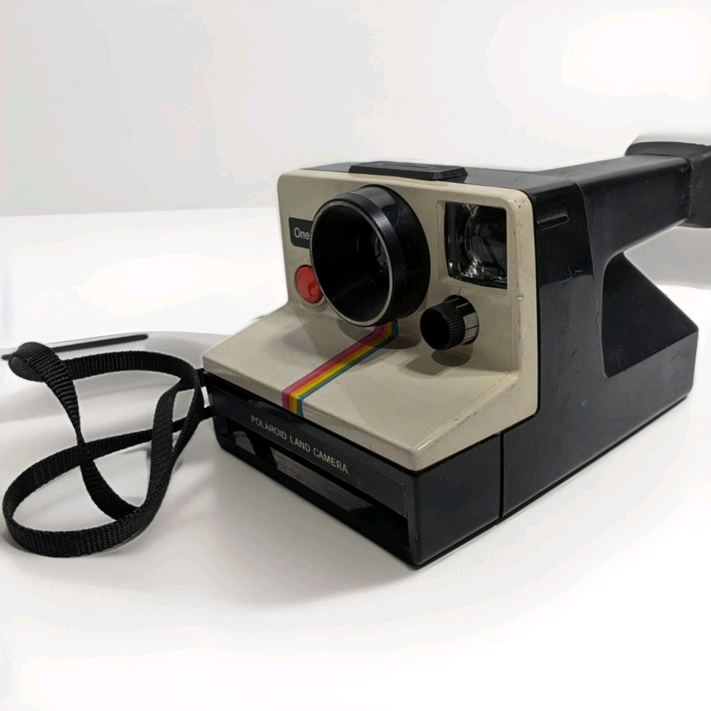 Polaroid SX70 One Step Instant Film Land Camera Rainbow Stripe Vintage 70's-80's
